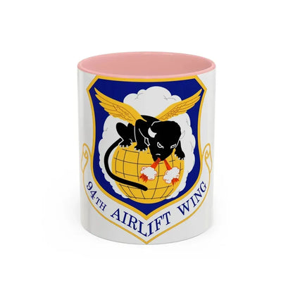 94th Airlift Wing (U.S. Air Force) Accent Coffee Mug 11oz Pink - Go Mug Yourself