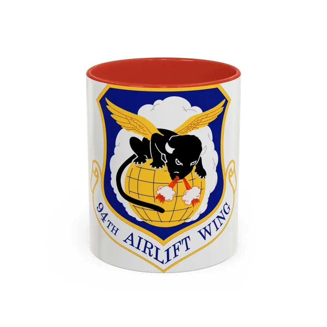 94th Airlift Wing (U.S. Air Force) Accent Coffee Mug 11oz Red - Go Mug Yourself