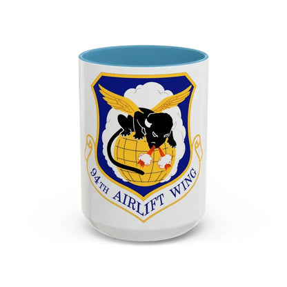 94th Airlift Wing (U.S. Air Force) Accent Coffee Mug 15oz Light Blue - Go Mug Yourself