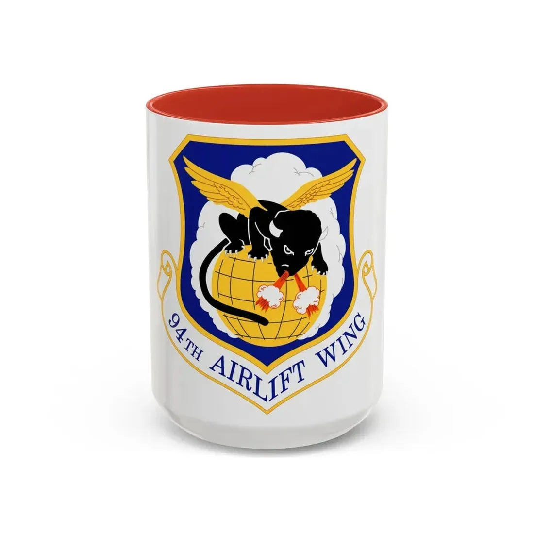 94th Airlift Wing (U.S. Air Force) Accent Coffee Mug 15oz Red - Go Mug Yourself