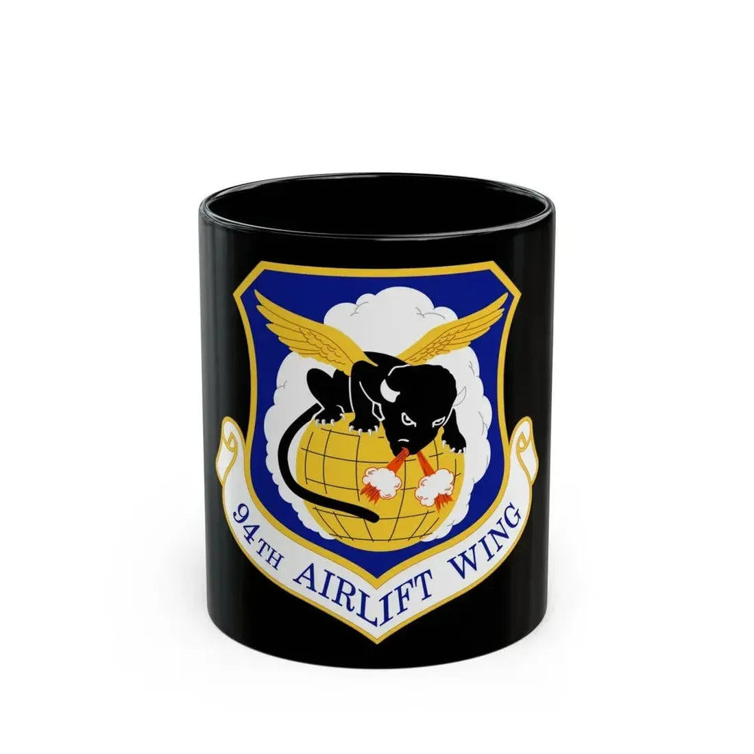 94th Airlift Wing (U.S. Air Force) Black Coffee Mug 11oz - Go Mug Yourself