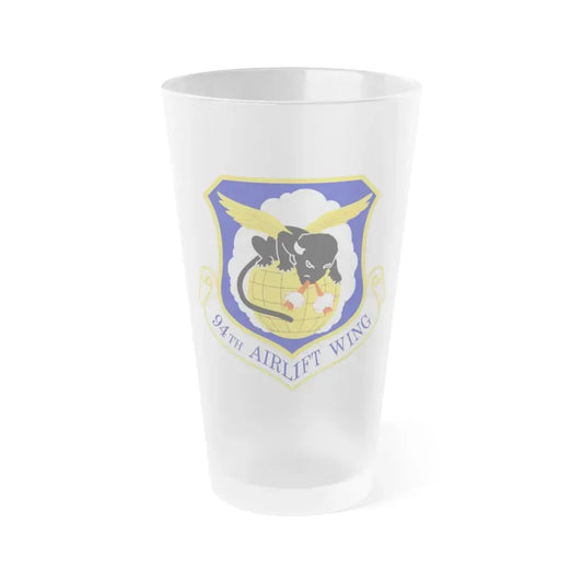 94th Airlift Wing (U.S. Air Force) Frosted Pint Glass 16oz Default Title - Go Mug Yourself