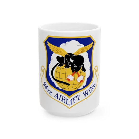 94th Airlift Wing (U.S. Air Force) White Coffee Mug 15oz - Go Mug Yourself