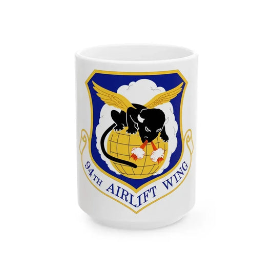 94th Airlift Wing (U.S. Air Force) White Coffee Mug 15oz - Go Mug Yourself