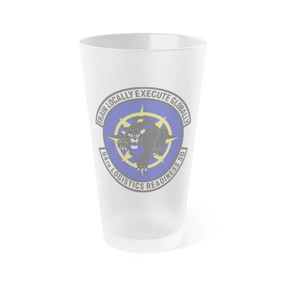 94th Logistics Readiness Squadron (U.S. Air Force) Frosted Pint Glass 16oz-16oz-Frosted-Go Mug Yourself