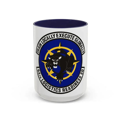 94th Logistics Readiness Squadron (U.S. Air Force) Accent Coffee Mug 15oz Navy - Go Mug Yourself