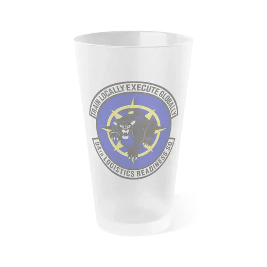 94th Logistics Readiness Squadron (U.S. Air Force) Frosted Pint Glass 16oz 16oz Frosted - Go Mug Yourself