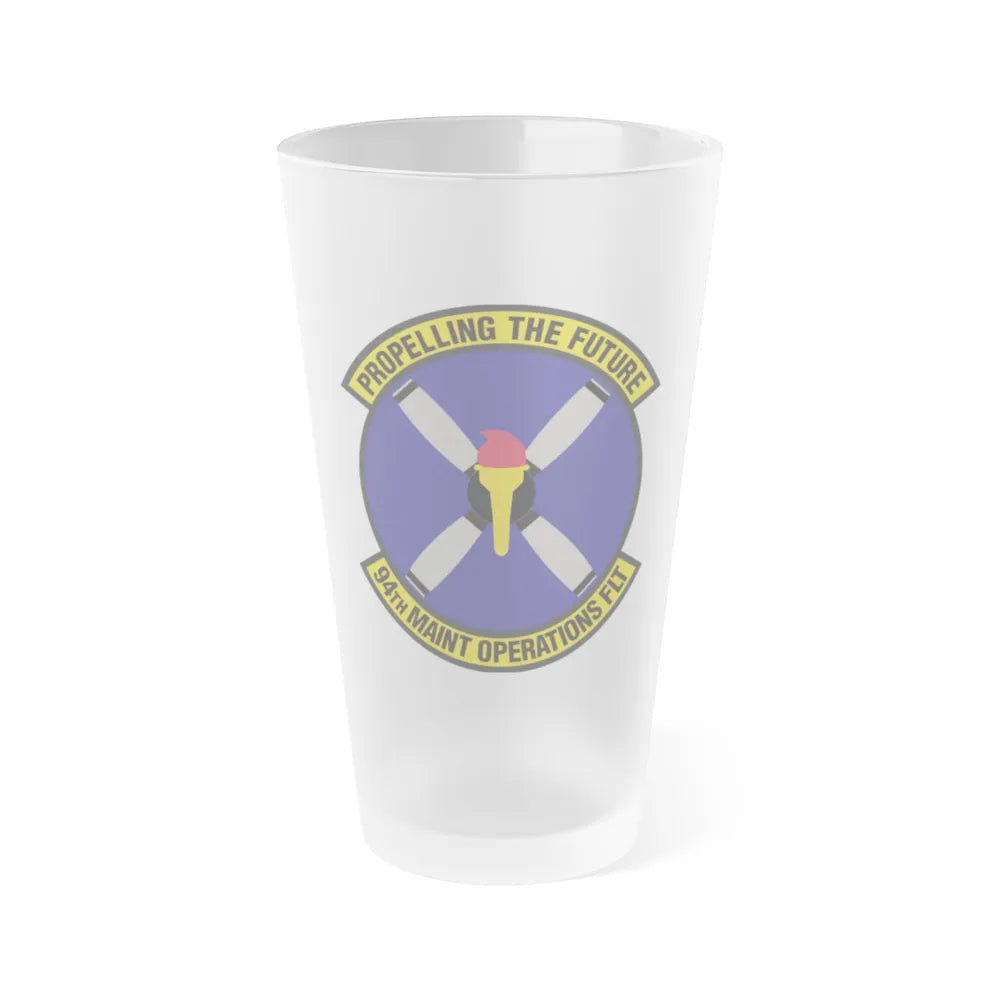 94th Maintenance Operations Flight (U.S. Air Force) Frosted Pint Glass 16oz-16oz-Frosted-Go Mug Yourself