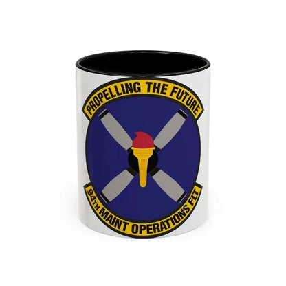 94th Maintenance Operations Flight (U.S. Air Force) Accent Coffee Mug 11oz Black - Go Mug Yourself