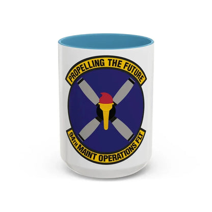 94th Maintenance Operations Flight (U.S. Air Force) Accent Coffee Mug 15oz Light Blue - Go Mug Yourself