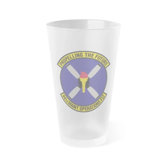 94th Maintenance Operations Flight (U.S. Air Force) Frosted Pint Glass 16oz 16oz Frosted - Go Mug Yourself