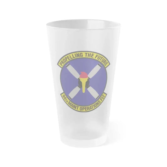 94th Maintenance Operations Flight (U.S. Air Force) Frosted Pint Glass 16oz 16oz Frosted - Go Mug Yourself