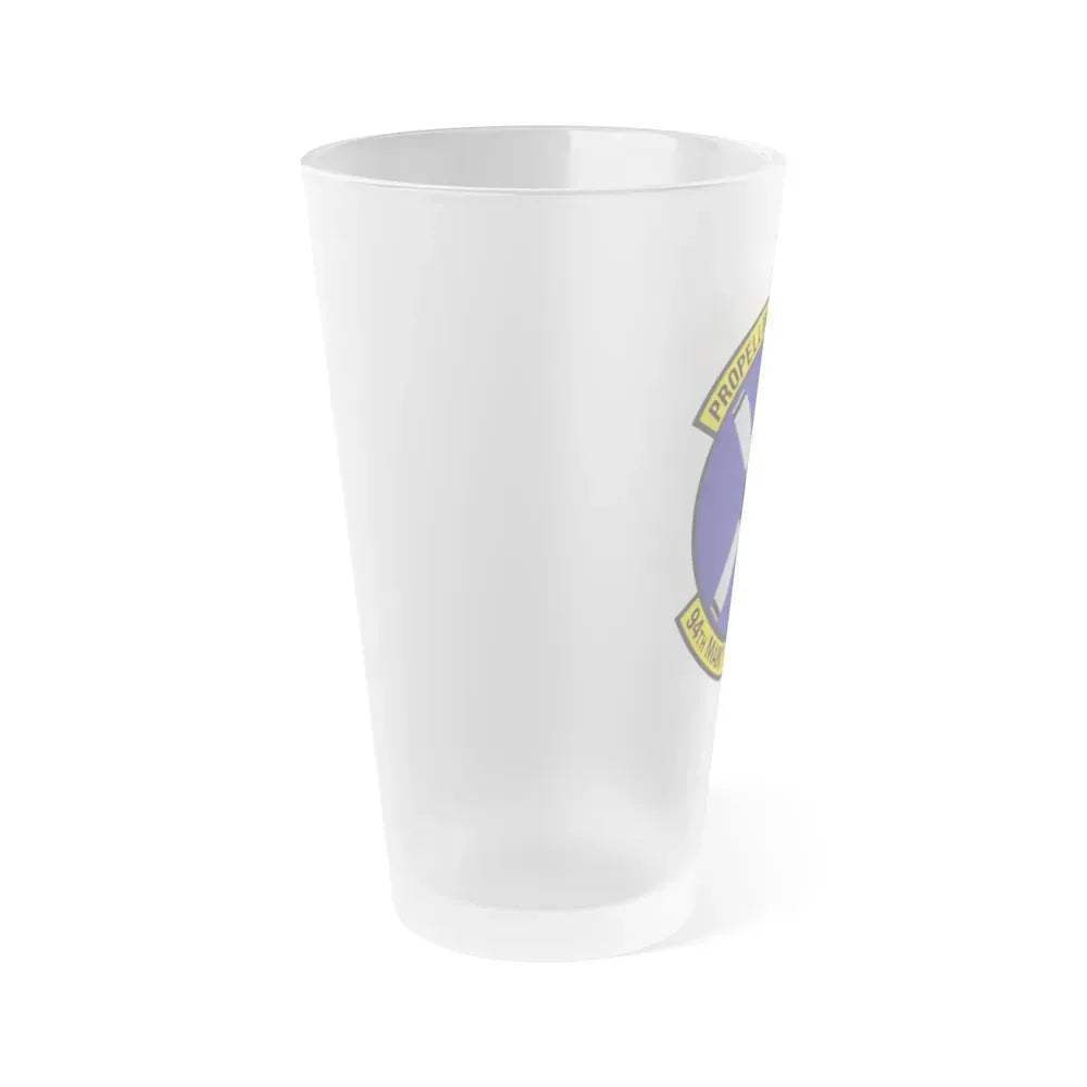 94th Maintenance Operations Flight (U.S. Air Force) Frosted Pint Glass 16oz - Go Mug Yourself