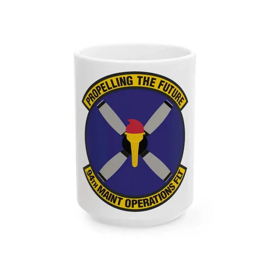 94th Maintenance Operations Flight (U.S. Air Force) White Coffee Mug 15oz - Go Mug Yourself