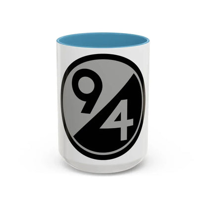 94th Regional Readiness Command SSI (U.S. Army) Accent Coffee Mug 15oz Light Blue - Go Mug Yourself