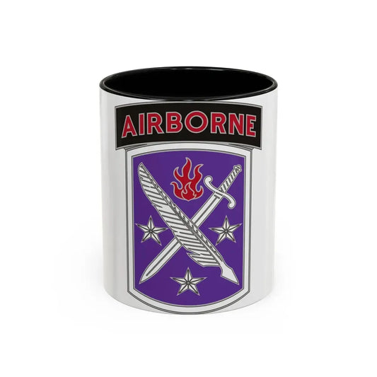 95 Civil Affairs Brigade (U.S. Army) Accent Coffee Mug 11oz Black - Go Mug Yourself