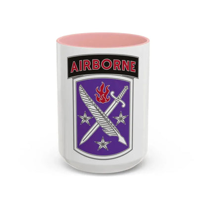 95 Civil Affairs Brigade (U.S. Army) Accent Coffee Mug 15oz Pink - Go Mug Yourself