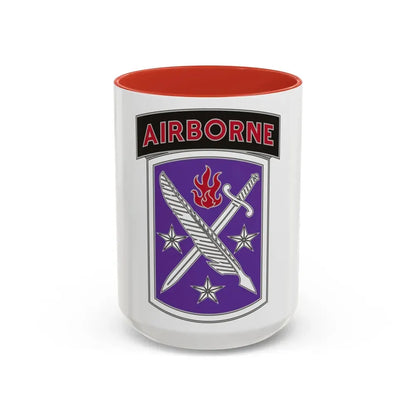 95 Civil Affairs Brigade (U.S. Army) Accent Coffee Mug 15oz Red - Go Mug Yourself