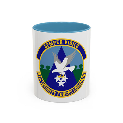 87 Security Forces Squadron AMC (U.S. Air Force) Accent Coffee Mug