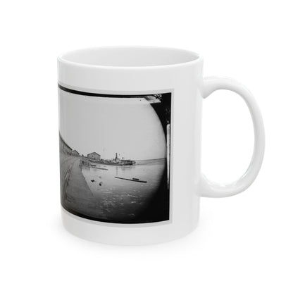 Aquia Creek Landing, Virginia. View Of Wharf (U.S. Civil War) White Coffee Mug