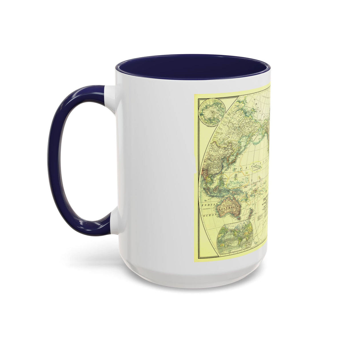 World Map - Political Divisions (1922) (Map) Accent Coffee Mug