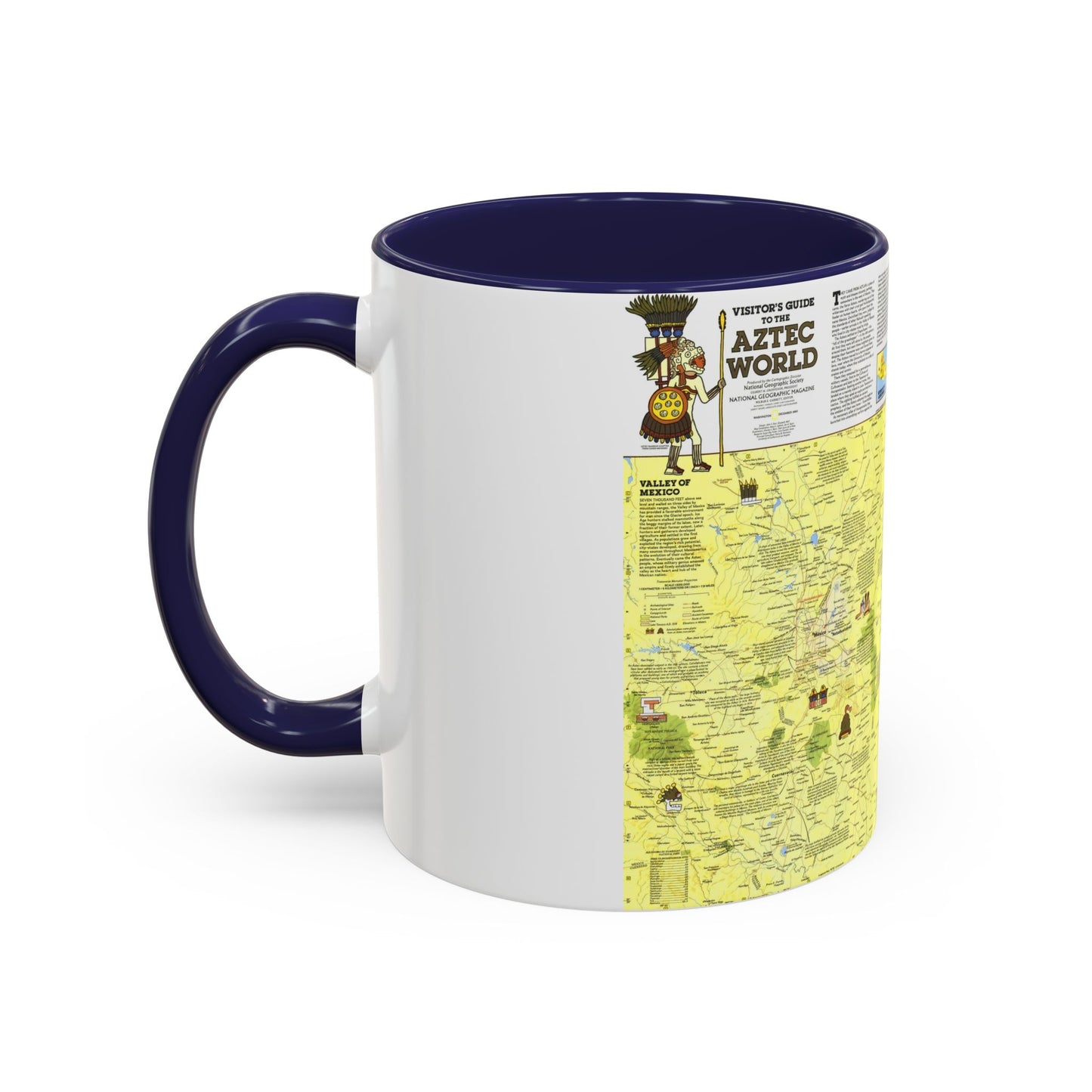 Central America - The Aztec World (1980) (Map) Accent Coffee Mug