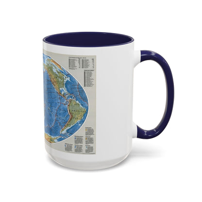 World Map - Tectonic Plates (1999) (Map) Accent Coffee Mug