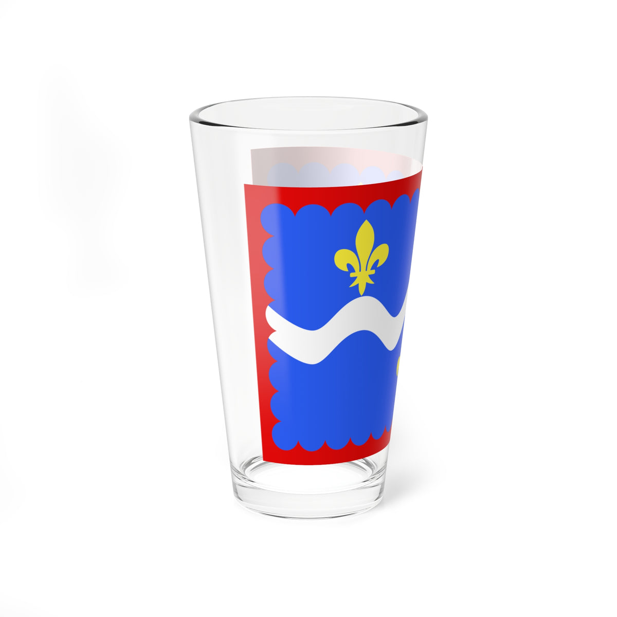 Drapeau departement fr Indre (France) Pint Glass 16oz
