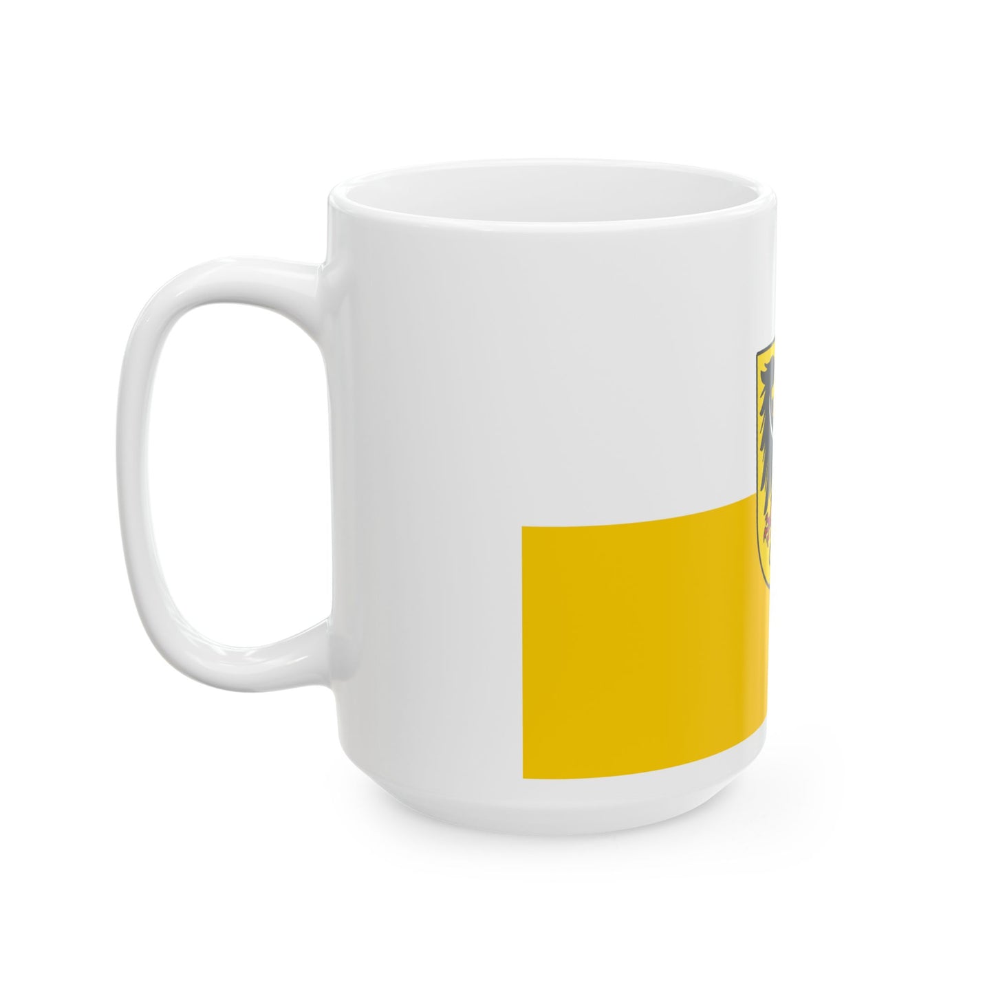 Flag of Silesia and Lower Silesia Germany - White Coffee Mug-Go Mug Yourself