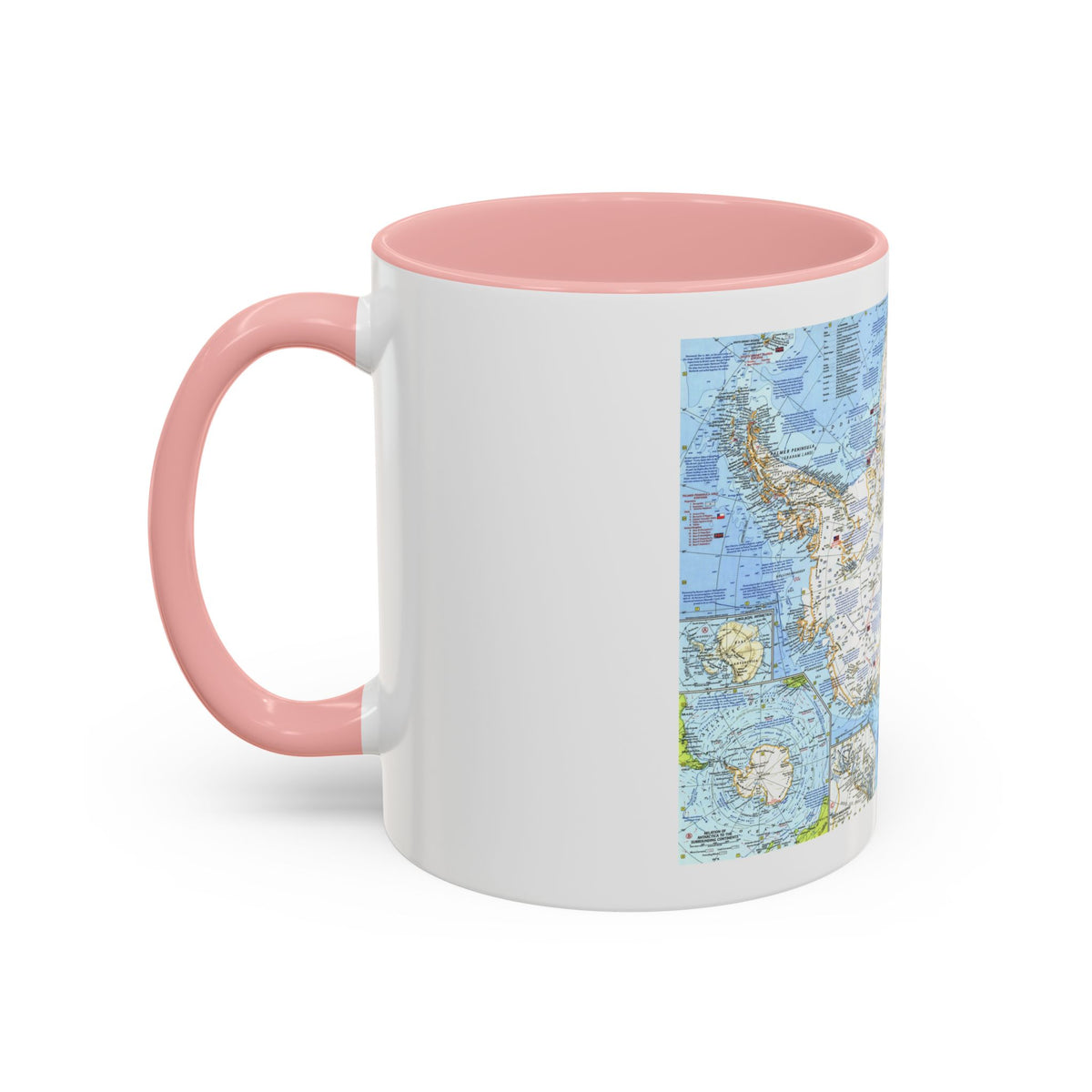 Antarctica (1963) (Map) Accent Coffee Mug