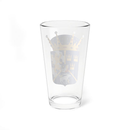 Kronprins Carl XVI Gustaf vapen (Sweden) (Coat of Arms) Pint Glass 16oz