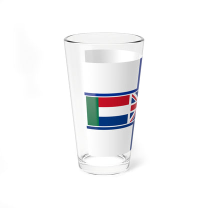 Komitee-ontwerp van Unievlag 1 (South Africa) Pint Glass 16oz