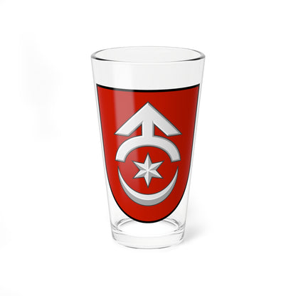 Starokostiantyniv coat of arms escutcheon (Ukraine) (Coat of Arms) Pint Glass 16oz