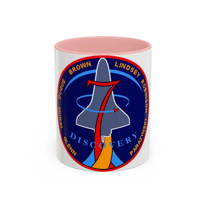 STS 95 (NASA) Accent Coffee Mug-11oz-Pink-Go Mug Yourself