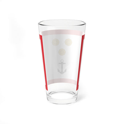Rank flag for Vicealmirante of the Peruvian Navy (Peru) Pint Glass 16oz