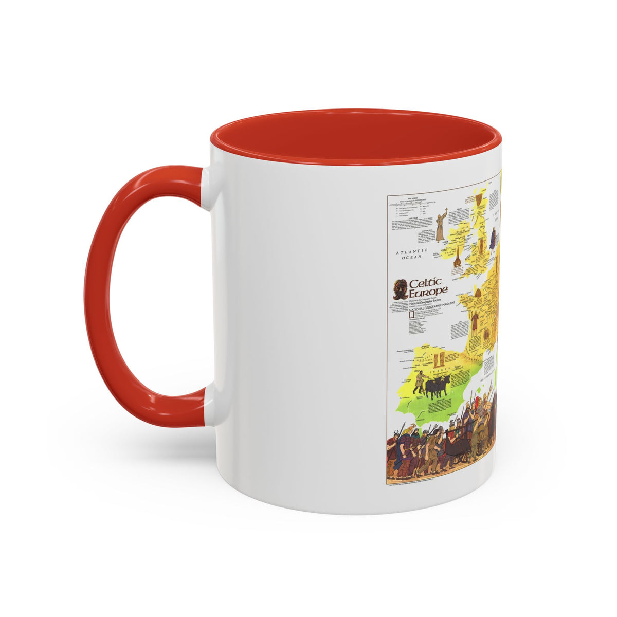 Europe - Celtic (1977) (Map) Accent Coffee Mug