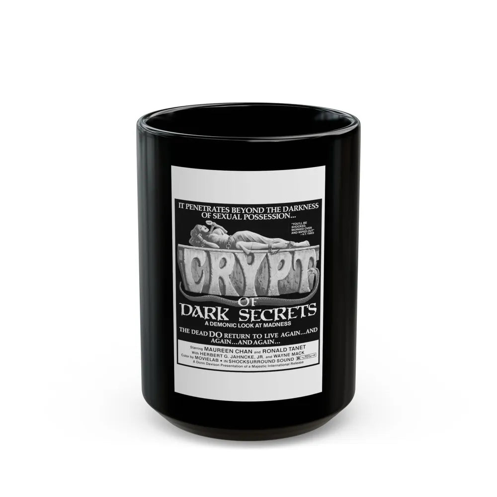 CRYPT OF DARK SECRETS 1976 Movie Poster - Black Coffee Mug-15oz-Go Mug Yourself