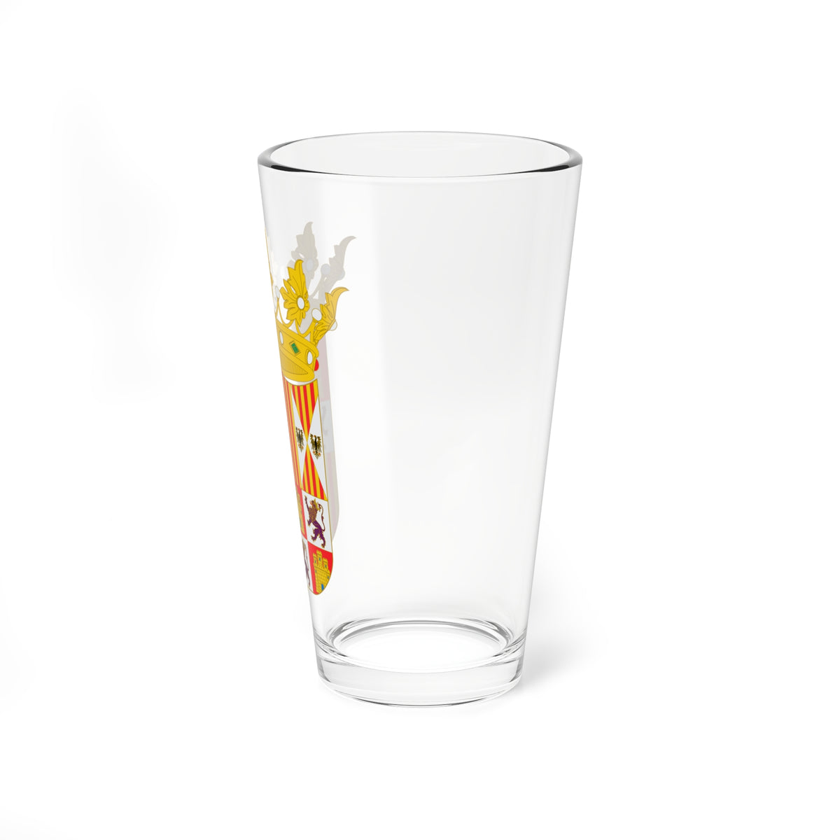 File-Escudo de armas de los reyes Católicos 1475-1492 (Spain) (Coat of Arms) Pint Glass 16oz