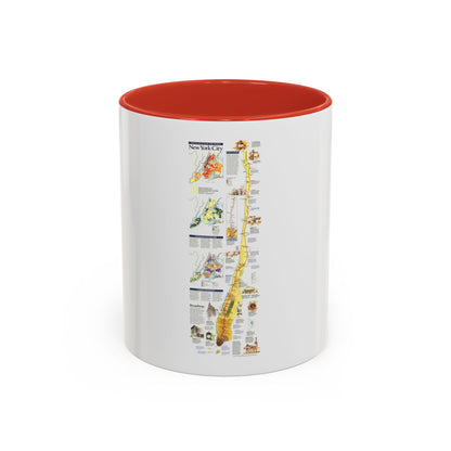 USA - New York City (1999) (Map) Accent Coffee Mug