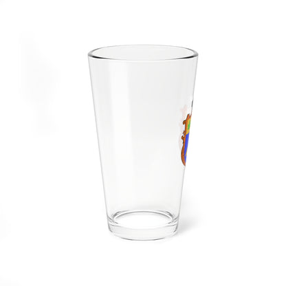 Novoyavorivsk coat of arms (Ukraine) (Coat of Arms) Pint Glass 16oz