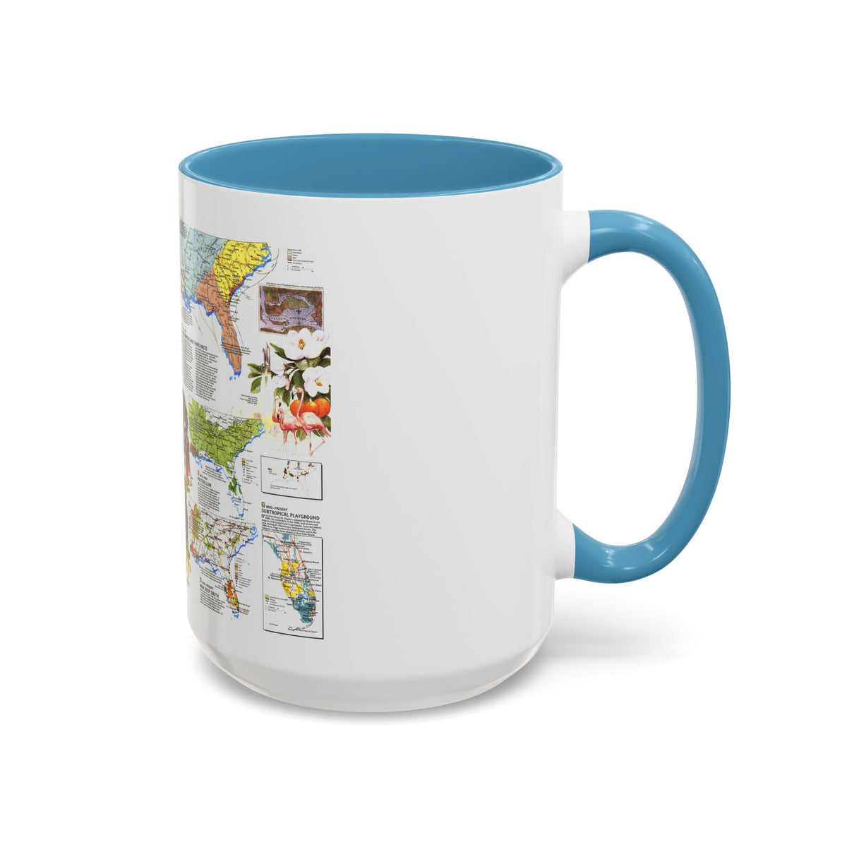 USA - Deep South 2 (1983) (Map) Accent Coffee Mug