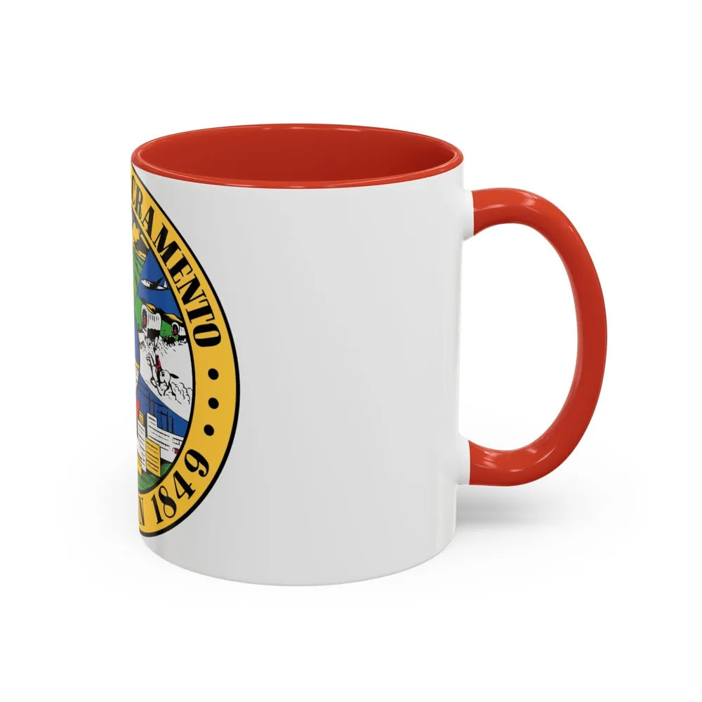 Seal of Sacramento California - Accent Coffee Mug-Go Mug Yourself