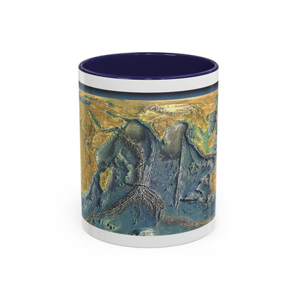 Indian Ocean Floor (1967) (Map) Accent Coffee Mug