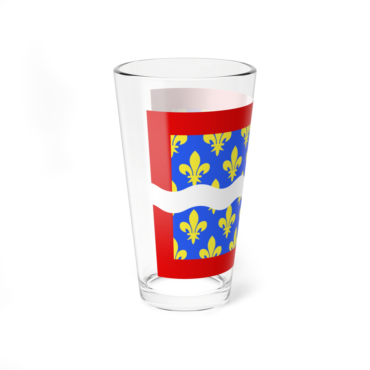 Drapeau fr departement Cher (France) Pint Glass 16oz