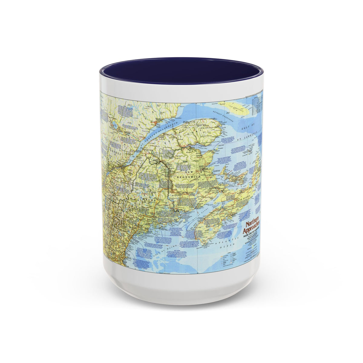 USA - Northern Approaches 1 (1985) (Map) Accent Coffee Mug