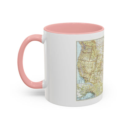 USA - The United States (1956) (Map) Accent Coffee Mug