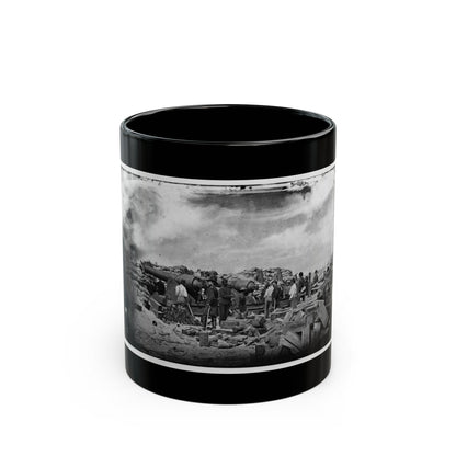 Morris Island, South Carolina. Battery Rosecrans. Three 100-Pounder Parrot Rifles. Breaching Battery Against Fort Sumter (U.S. Civil War) Black Coffee Mug