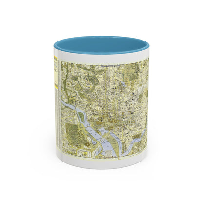 USA - Washington, Central (1948) (Map) Accent Coffee Mug