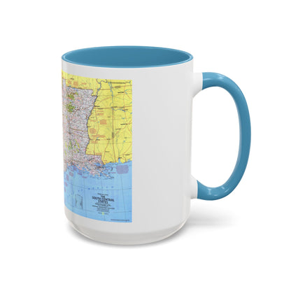 USA - South Central States 1 (1974) (Map) Accent Coffee Mug