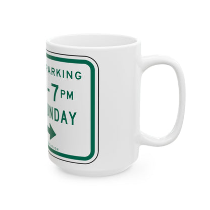 NYCDOT R7-182R (New York) (Road Sign) White Coffee Mug